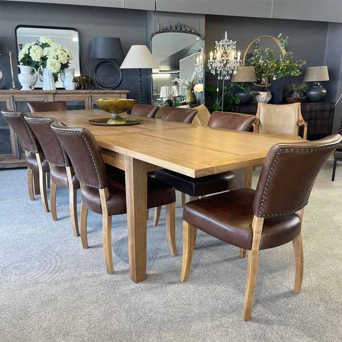 Hartley Extension Dining Table - 2.1m - 2.6m - 3.1m - Natural Oak